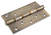 Картинка Петля дверная стальная RENZ 125- 4BB FH AB 4 подшипника плоский колпачок бронза античная